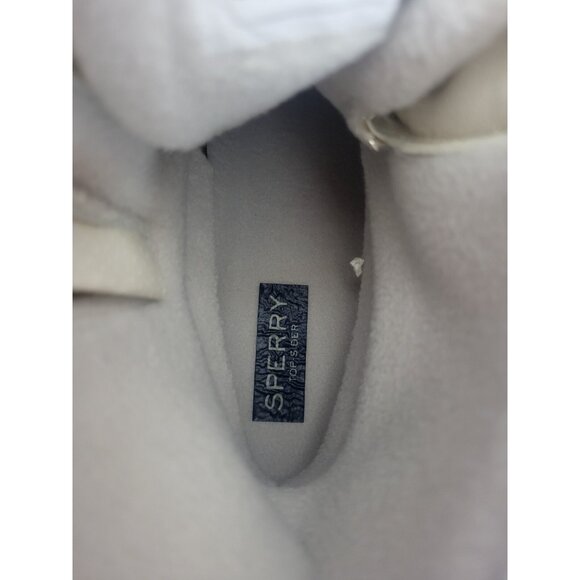 NEW Sperry Saltwater Metallic Jacquard Duck Boot Womens Size 7 Cream Booties NIB - Picture 8 of 10